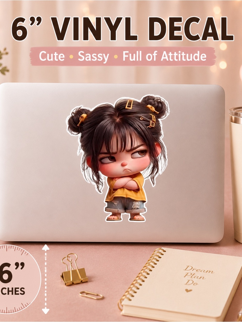 6" Vinyl Decal Sassy Girl